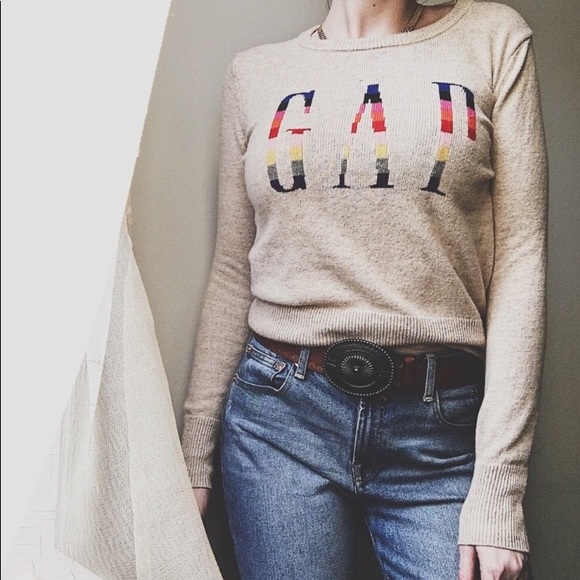 Vintage GAP Rainbow Logo Sweater - Picture 2 of 2